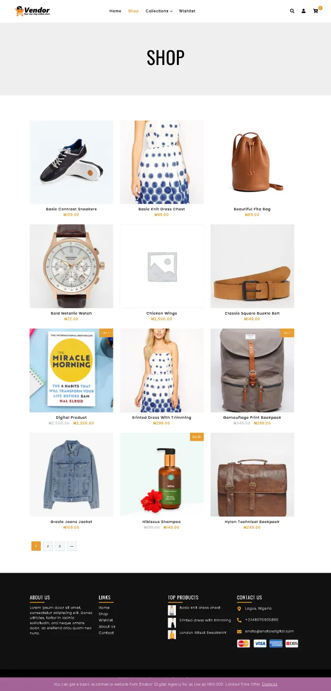 Evendor Shop